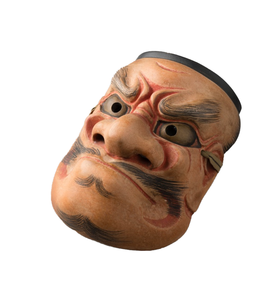 Noh Mask "O-beshimi" - Male Mask / 能面 大べし見 男面