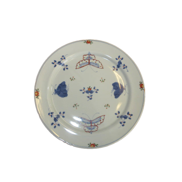Divinely Inspired Flower and Butterfly 9-inch Tiered Round Plate / 天啓花蝶9寸段付丸皿