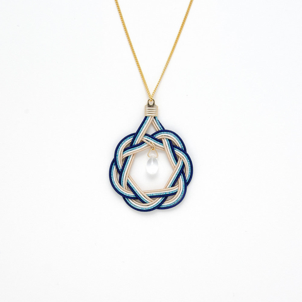Necklace - Mizuhiki, Aioi Knot and Konpeki -