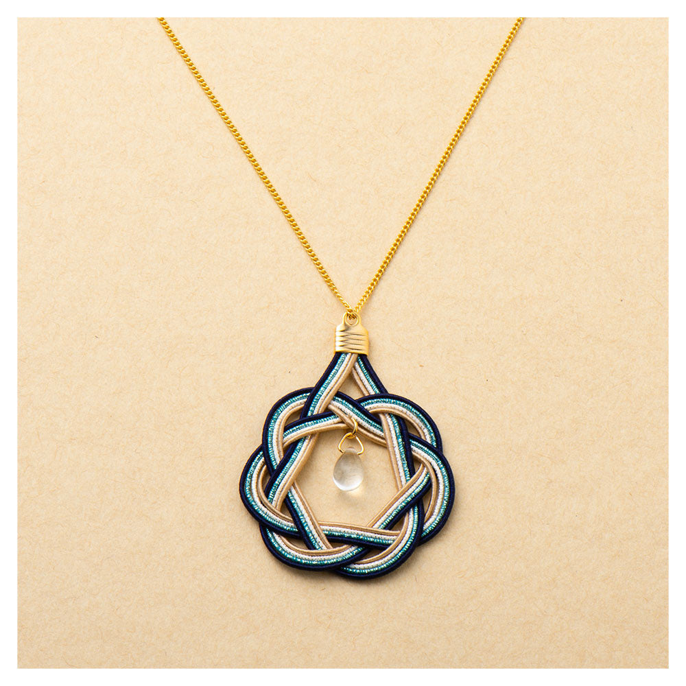Necklace - Mizuhiki, Aioi Knot and Konpeki -