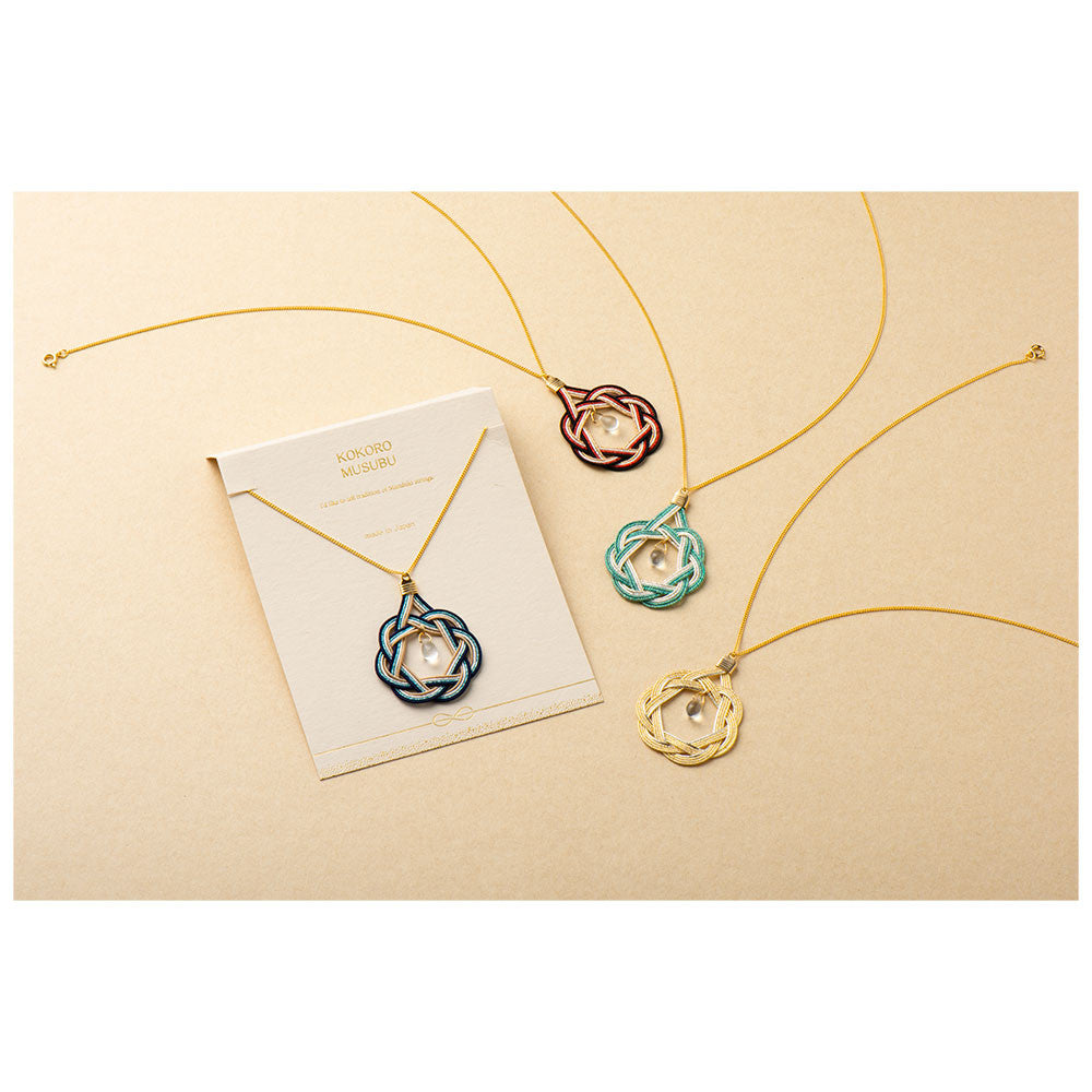 Necklace - Mizuhiki, Aioi Knot and Konpeki -