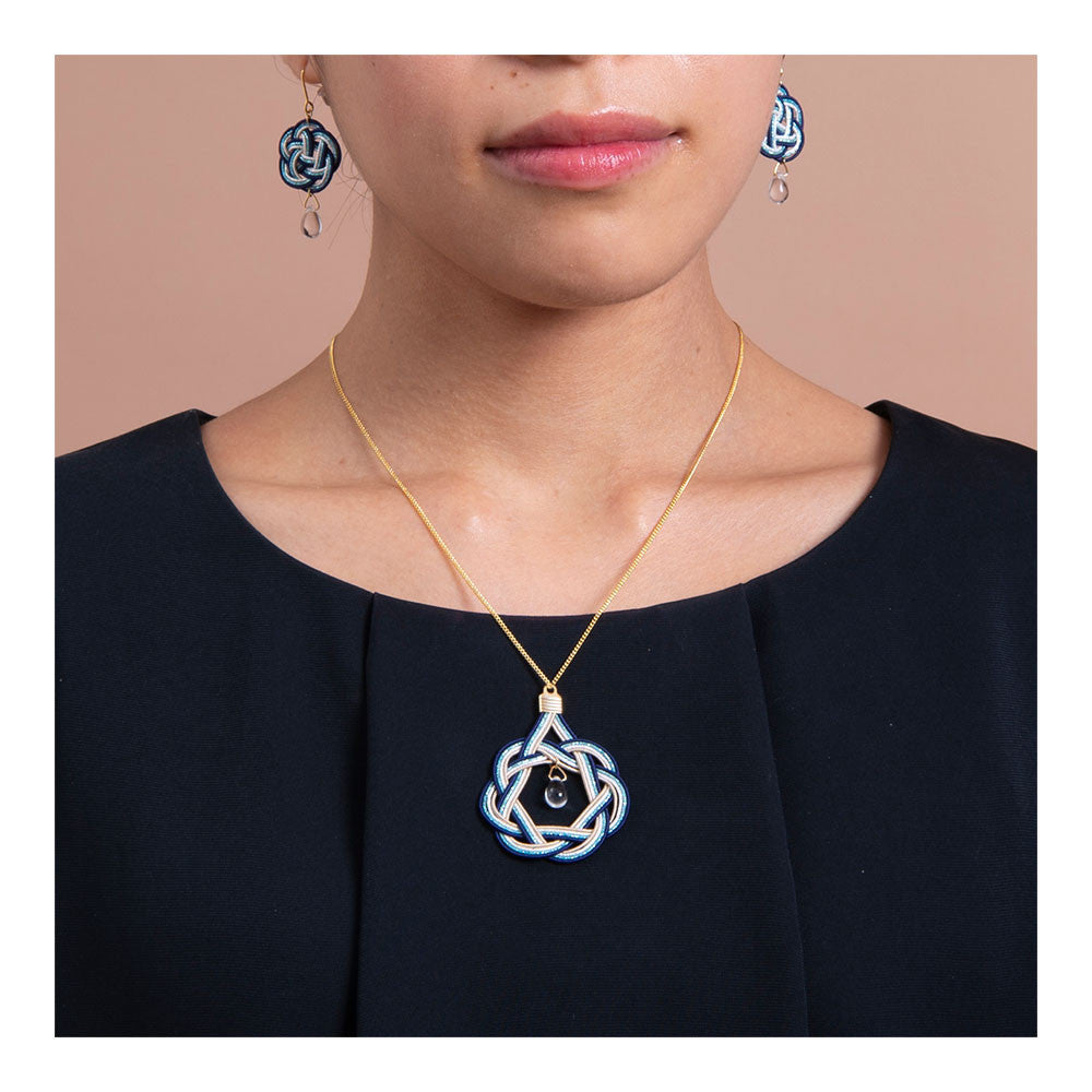 Necklace - Mizuhiki, Aioi Knot and Konpeki -
