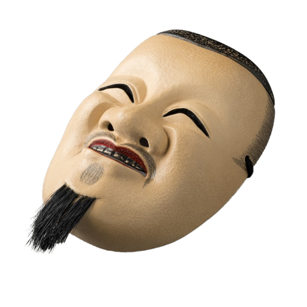 Noh Mask "Enmei Kanja" Male Mask / 能面 延命冠者 男面