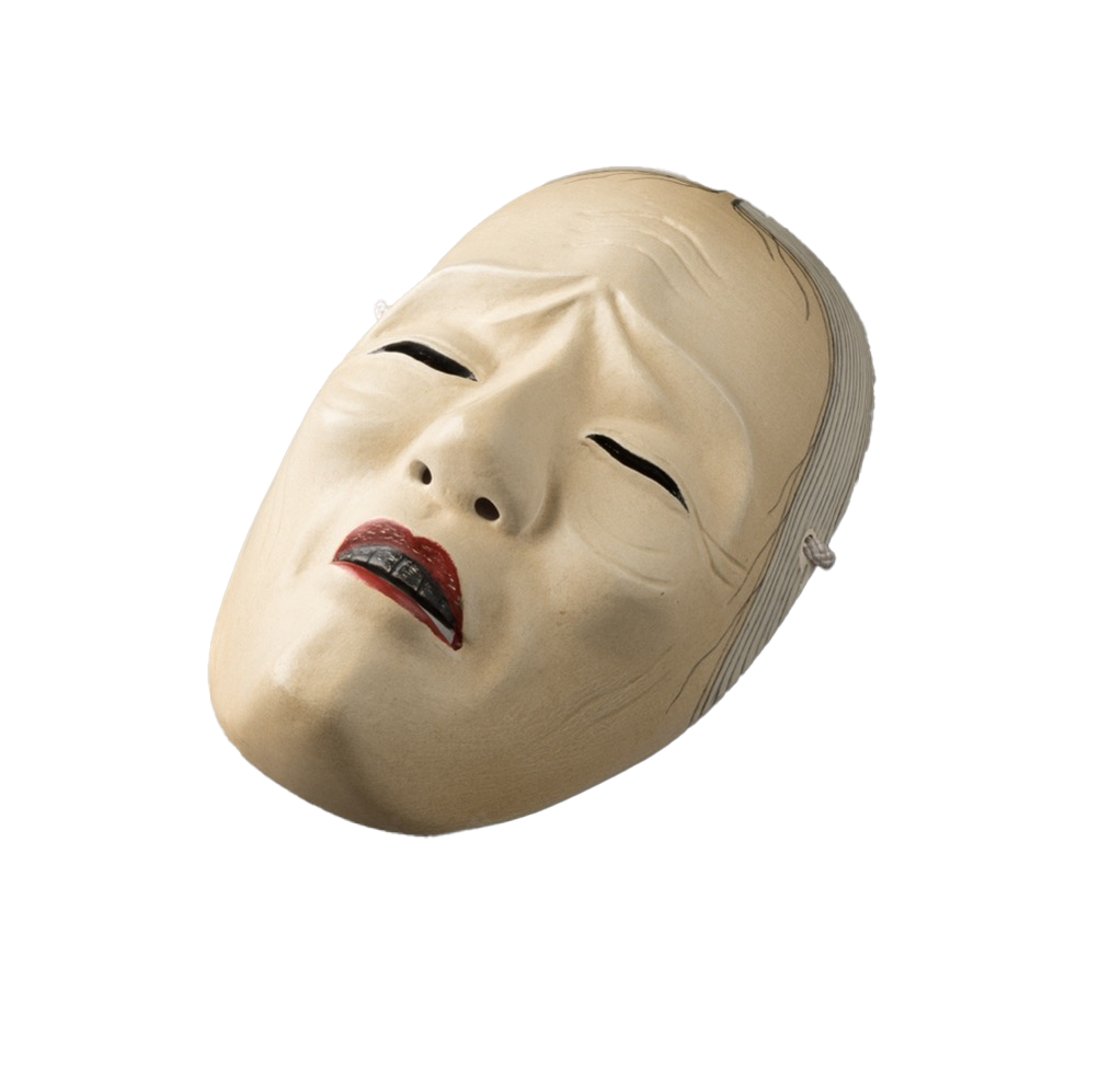 Noh Mask "Ubame" - Female Mask / 能面 姥(うば) 女面