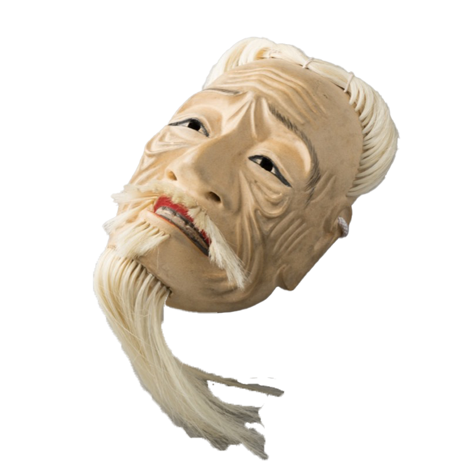 Noh Mask "Koushijou" - Elderly Officer Mask / 能面 小牛尉(こうしじょう) 尉面