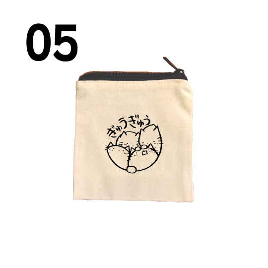 "Honkun's cat" Square pouch