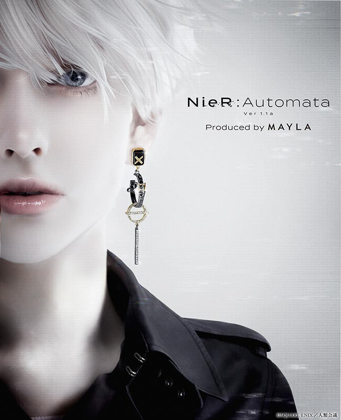 NieR:Automata-Inspired Earrings Ver1.1a ICONIQUE EAR OBJET 2B / 9s