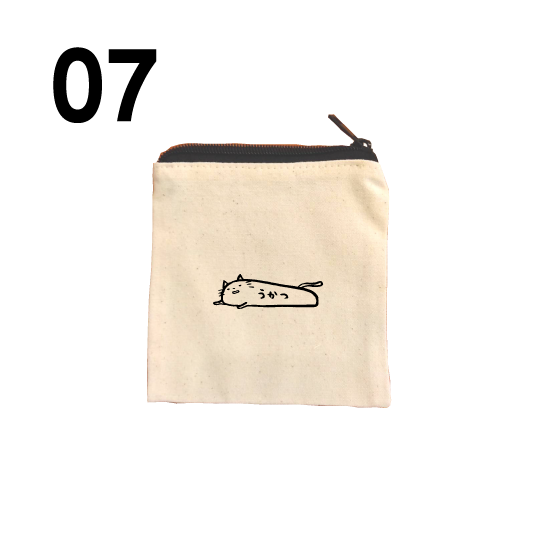 "Honkun's cat" Square pouch