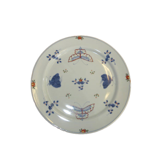 Divinely Inspired Flower and Butterfly 9-inch Tiered Round Plate / 天啓花蝶９寸段付丸皿