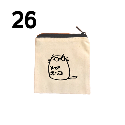 "Honkun's cat"  Square pouch