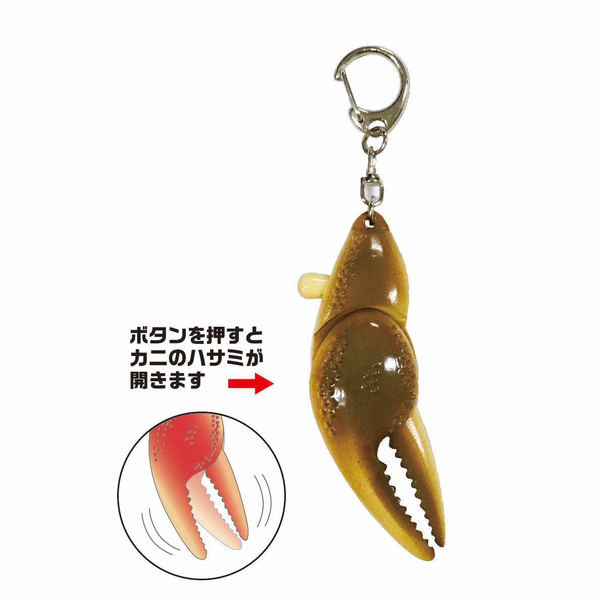 Crab Keychain / 活カニのハサミキーチェーン