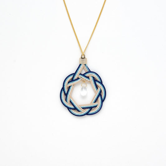 Necklace - Mizuhiki, Aioi Knot and Konpeki -