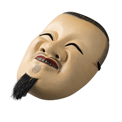 Noh Mask "Enmei Kanja" Male Mask / 能面  延命冠者  男面