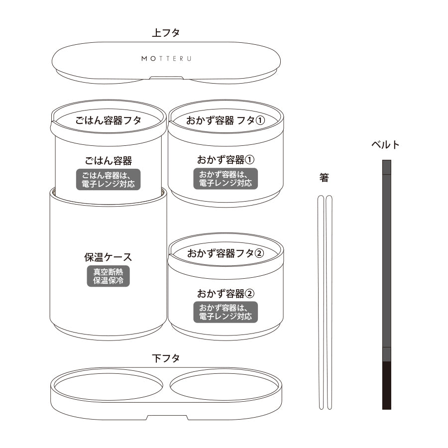 MOTTERU Thermal Bento Box