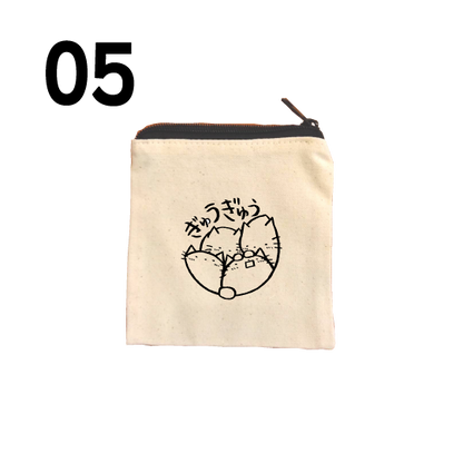 "Honkun's cat"  Square pouch