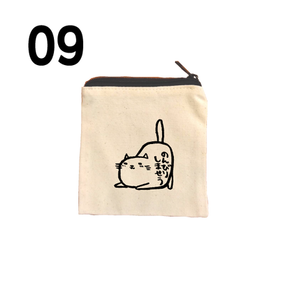 "Honkun's cat"  Square pouch